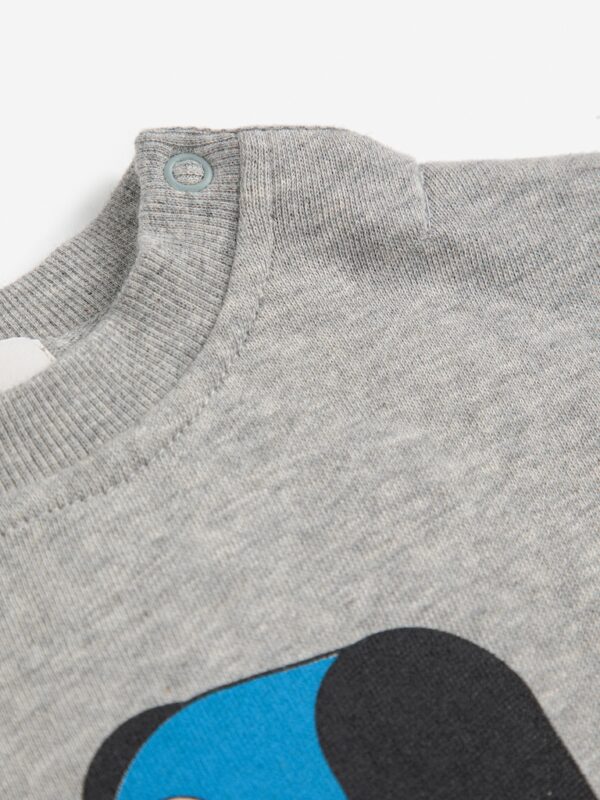 Bobo Choses Bobo Choses Doggy Mate Sweatshirt Light Heather Grey 8445782323039 AW25 Bobo Kleding & Accessoires Baby Bovenstukjes Wijs west