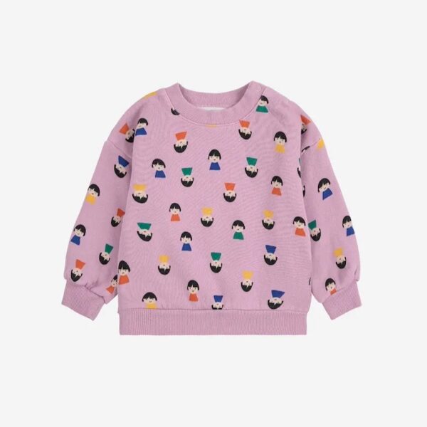 Bobo Choses Bobo Choses Game Pawns All Over Sweatshirt Lavender 8445782323091 AW25 Bobo Kleding & Accessoires Baby Bovenstukjes Wijs west
