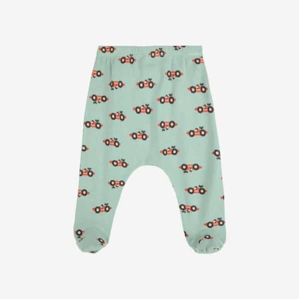 Bobo Choses Bobo Choses Race Car All Over Footed Leggings Light Green 8445782326269 AW25 Bobo Kleding & Accessoires Baby Broekjes Wijs west