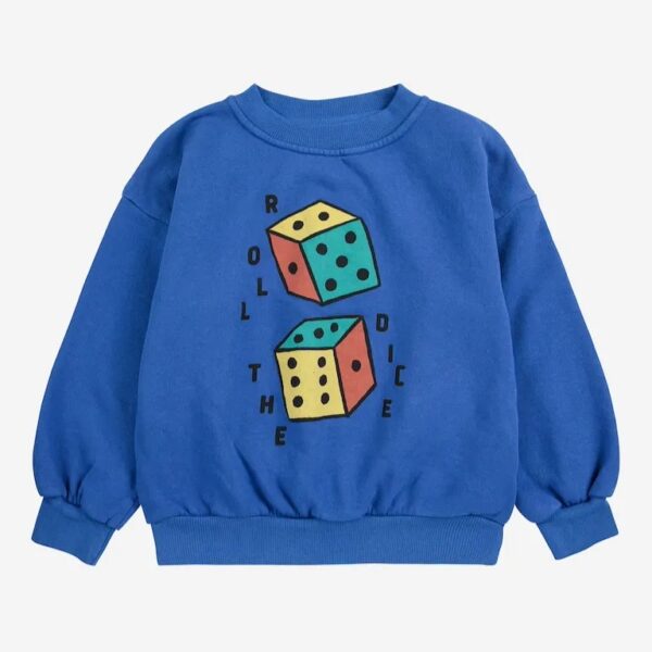 Bobo Choses Bobo Choses Roll The Dice Sweatshirt Blue 8445782328614 AW25 Bobo Kleding & Accessoires Sweaters & Truien  Wijs west