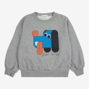 Bobo Choses Bobo Choses Doggy Mate Sweatshirt Heather Grey 8445782328676 AW25 Bobo Kleding & Accessoires Sweaters & Truien  Wijs west