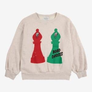 Bobo Choses Bobo Choses Checkmate Sweatshirt Offwhite 8445782328737 AW25 Bobo Kleding & Accessoires Sweaters & Truien  Wijs west