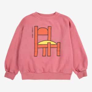 Bobo Choses Bobo Choses Chair Sweatshirt Pink 8445782328850 AW25 Bobo Kleding & Accessoires Sweaters & Truien  Wijs west