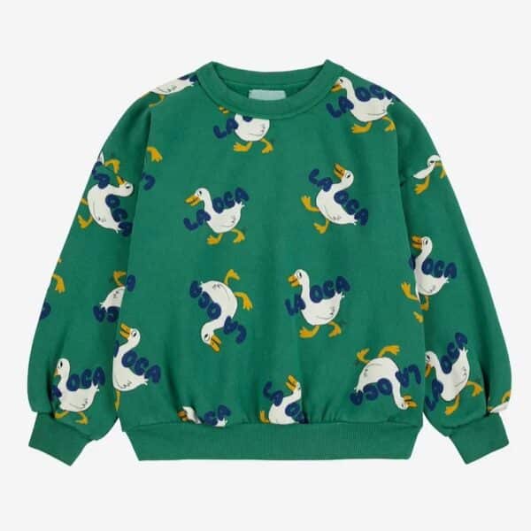 Bobo Choses Bobo Choses La Oca Sweatshirt Green 8445782329024 AW25 Bobo Kleding & Accessoires Sweaters & Truien  Wijs west