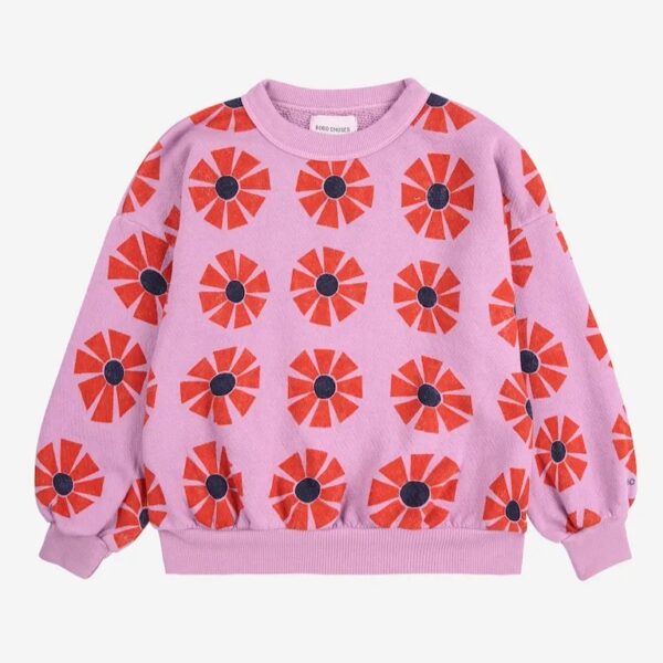 Bobo Choses Bobo Choses Kaleidoscope All Over Sweatshirt Purple 8445782329093 AW25 Bobo Kleding & Accessoires Sweaters & Truien  Wijs west