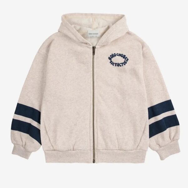Bobo Choses Bobo Choses Tic Tac Toe Zipped Hoodie Offwhite 8445782329819 AW25 Bobo Kleding & Accessoires Sweaters & Truien  Wijs west