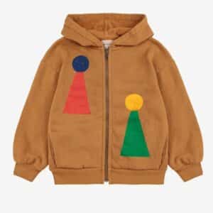 Bobo Choses Bobo Choses Chess Pawn Zipped Hoodie Brown 8445782329864 AW25 Bobo Kleding & Accessoires Sweaters & Truien  Wijs west