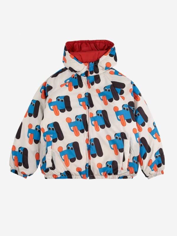 Bobo Choses Bobo Choses Doggy Mate All Over Reversible Anorak Offwhite 8445782333281 AW25 Bobo Kleding & Accessoires Jassen  Wijs west