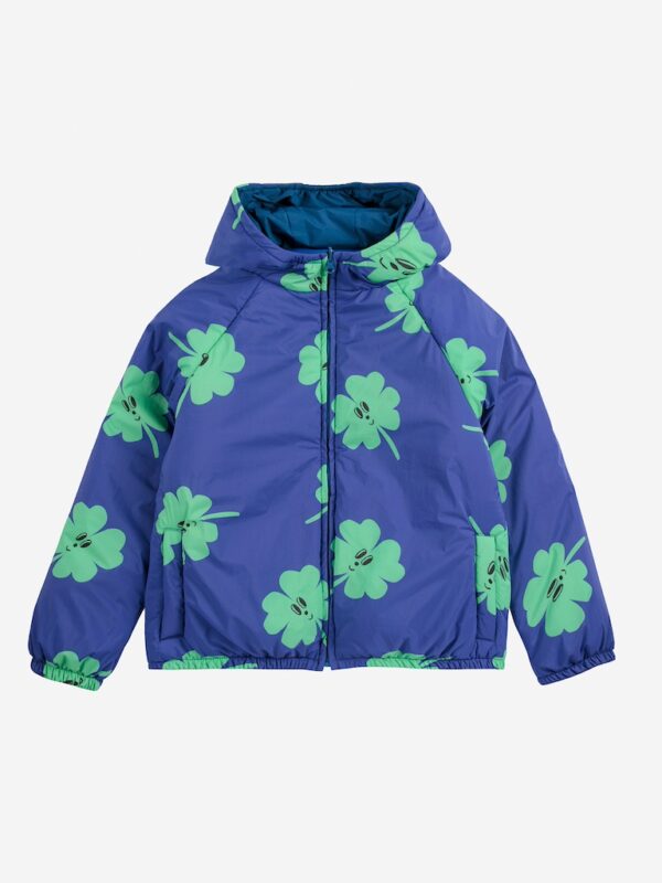 Bobo Choses Bobo Choses Lucky Clover All Over Reversible Anorak Purple 8445782333342 AW25 Bobo Kleding & Accessoires Jassen  Wijs west