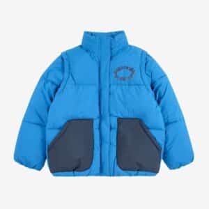 Bobo Choses Bobo Choses Tic Tac Toe Padded Anorak Blue 8445782333656 AW25 Bobo Kleding & Accessoires Jassen  Wijs west