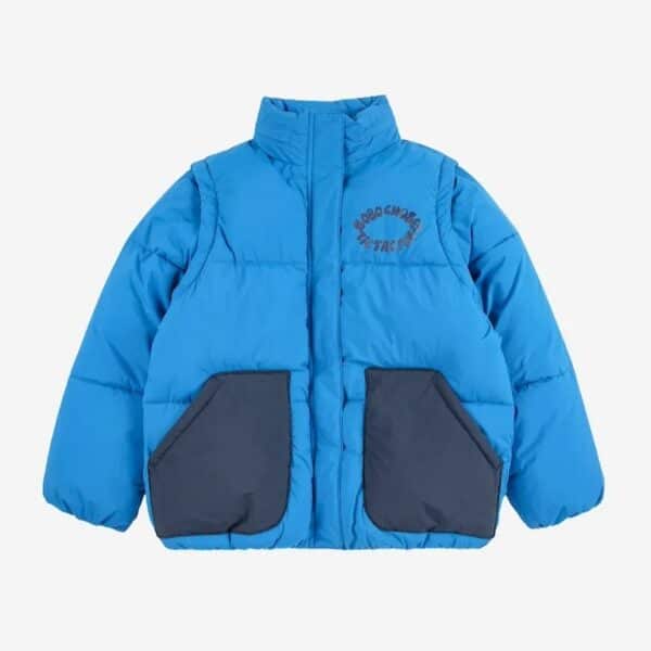 Bobo Choses Bobo Choses Tic Tac Toe Padded Anorak Blue 8445782333656 AW25 Bobo Kleding & Accessoires Jassen  Wijs west