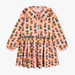 Bobo Choses Bobo Choses Dices All Over  Micro Corduroy Jurk Pink 8445782334905 AW25 Bobo Kleding & Accessoires Rokjes & Jurkjes  Wijs west