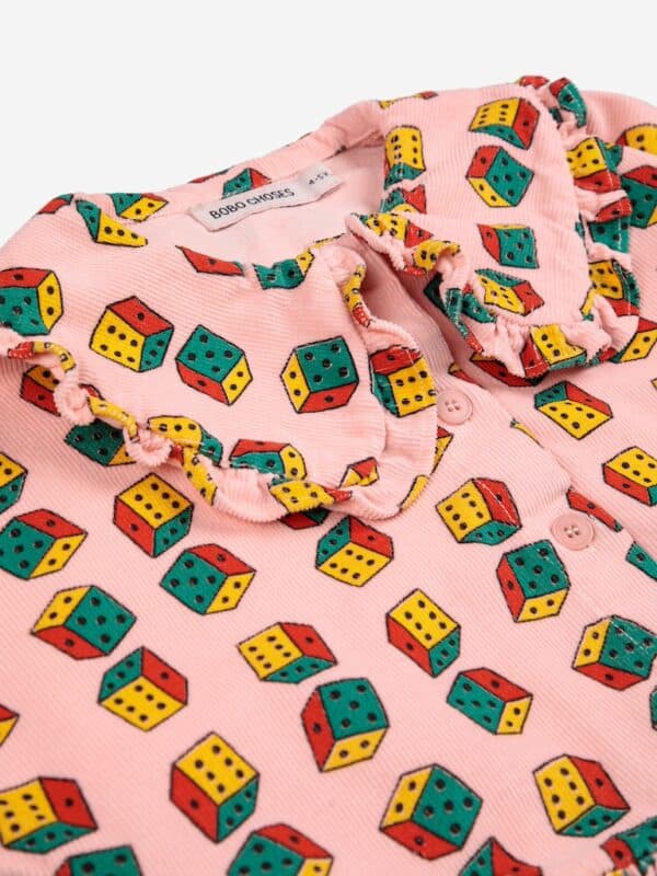 Bobo Choses Bobo Choses Dices All Over  Micro Corduroy Jurk Pink 8445782334905 AW25 Bobo Kleding & Accessoires Rokjes & Jurkjes  Wijs west