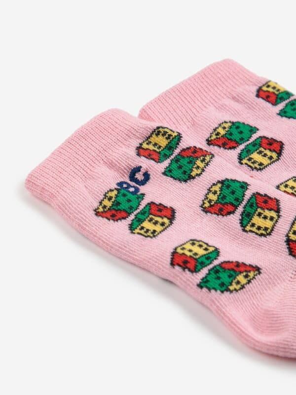 Bobo Choses Bobo Choses Dices All Over Short Sokken Pink 8445782339726 AW25 Bobo Kleding & Accessoires Baby Sokjes Wijs west