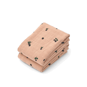 Liewood Liewood Lewis Muslin Cloth 2-Pack Mini Berry / Pale Tuscany 5715493490751 Liewood Verzorging Swaddles  Wijs west