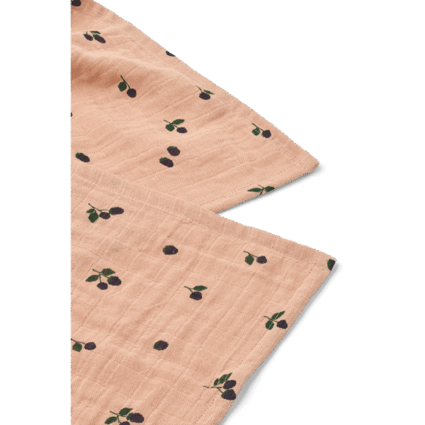 Liewood Liewood Lewis Muslin Cloth 2-Pack Mini Berry / Pale Tuscany 5715493490751 Liewood Verzorging Swaddles  Wijs west