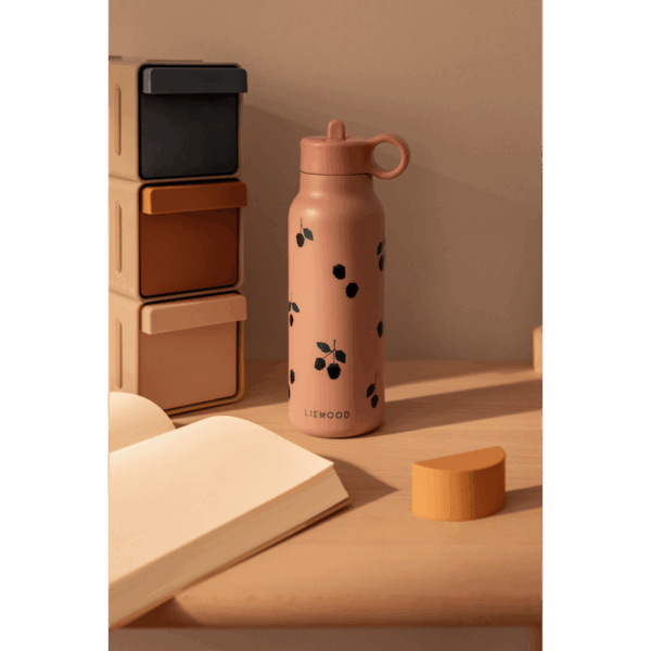 Liewood Liewood Falk Water Bottle 350 Ml Berry / Pale Tuscany 5715493474881 Liewood Verzorging Eten & Drinken Lunchbakjes & Drinkbekers Wijs west