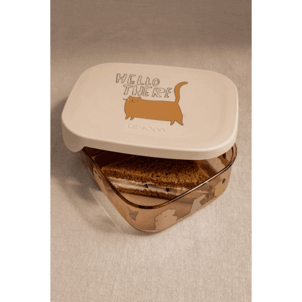 Liewood Liewood Arthur Tritan Lunchbox Cats And Dogs / Sandy 5715493475024 Liewood Verzorging Eten & Drinken Lunchbakjes & Drinkbekers Wijs west