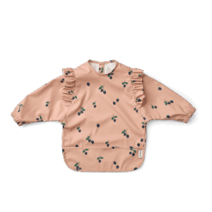 Liewood Liewood Merle Ruffle Cape Bib Berry / Pale Tuscany 5715493492496 Liewood Verzorging Eten & Drinken Slabbetjes Wijs west