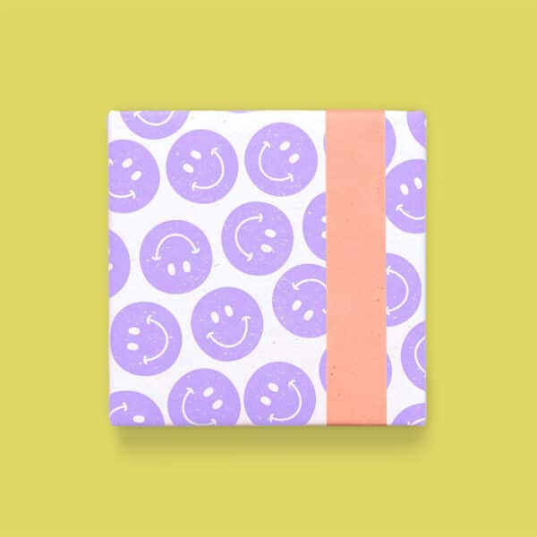 Rol Inpakpapier - Smiley Lilac - Salmon