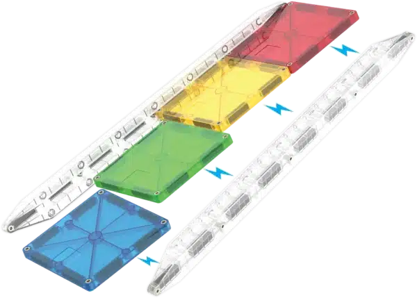 Magna-Tiles Rail Racers Deluxe 90 Pcs - Afbeelding 4