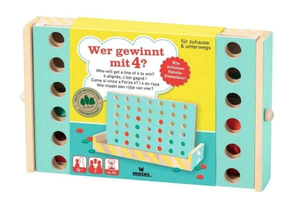Reis 4 op een rij hout