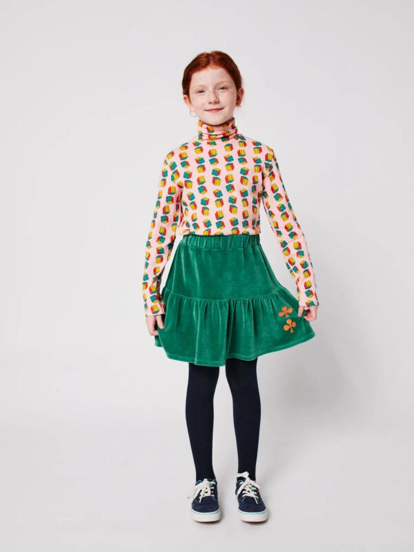 Bobo Choses Dices All Over Turtle Neck T-Shirt Pink