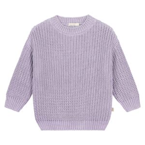 Yuki Kidswear Yuki Kidswear Chunky Knitted Sweater - Lilac 8720589725614 Yuki AW25 Kleding & Accessoires Sweaters & Truien  Wijs west