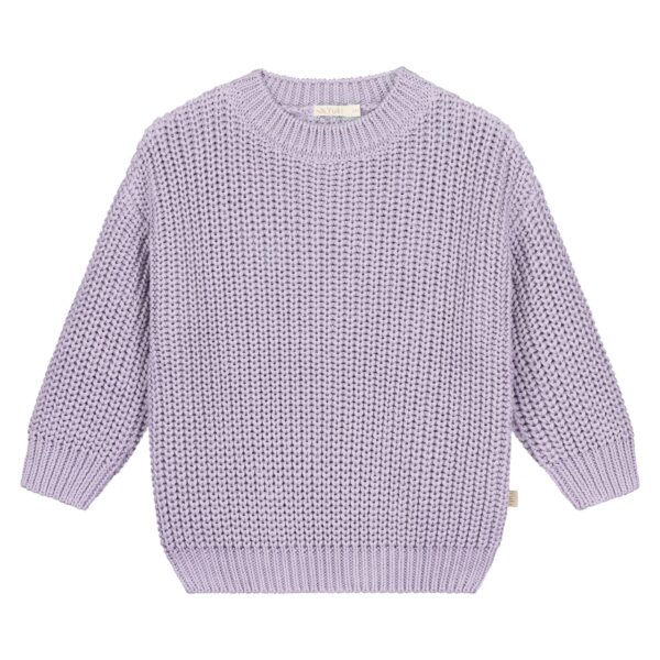 Yuki Kidswear Yuki Kidswear Chunky Knitted Sweater - Lilac 8720589725614 Yuki AW25 Kleding & Accessoires Sweaters & Truien  Wijs west