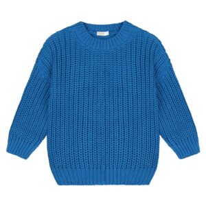Yuki Kidswear Yuki Kidswear Chunky Knitted Sweater - Royal Blue 8720872279640 Yuki AW25 Kleding & Accessoires Sweaters & Truien  Wijs west