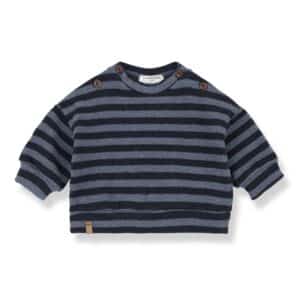 1+ in the Family 1+ In The Family Dirk Denim Sweater 8448252032592 Family AW25 Kleding & Accessoires Baby Bovenstukjes Wijs west