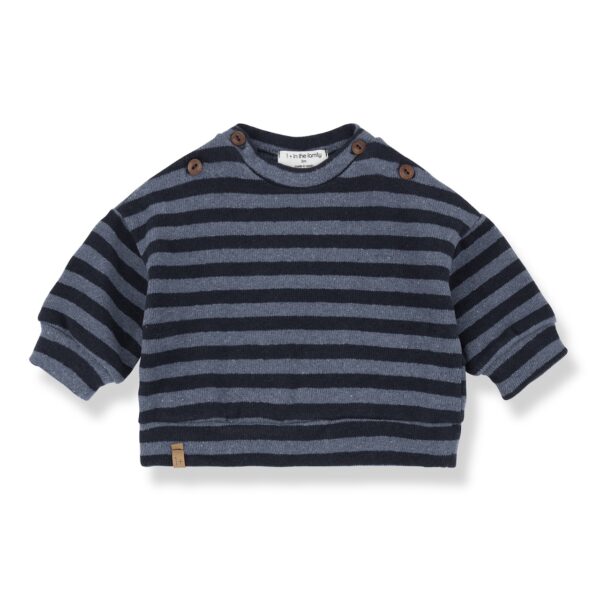 1+ in the Family 1+ In The Family Dirk Denim Sweater 8448252032592 Family AW25 Kleding & Accessoires Baby Bovenstukjes Wijs west
