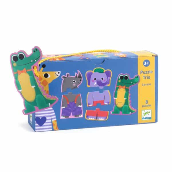Djeco Puzzel Trio - Trio - Savana - Afbeelding 2