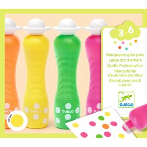 Djeco Stiften - Large Dot Markers - Neon