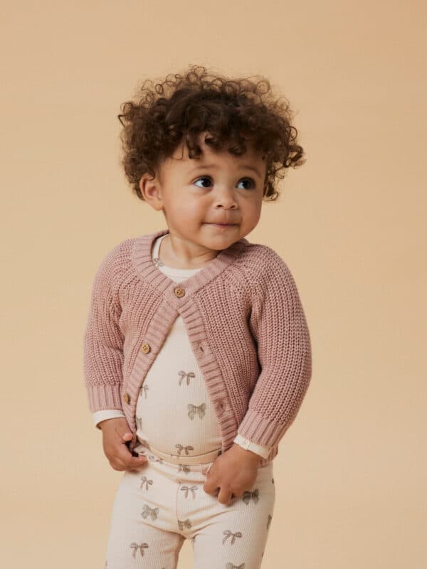 Lil' Atelier Knit Cardigan Pink