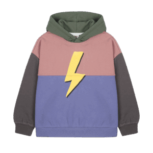 Jelly Mallow Jelly Mallow Lightning Hoodie  Multi Brown 8800318930707 Mellow AW25 Kleding & Accessoires Sweaters & Truien  Wijs west