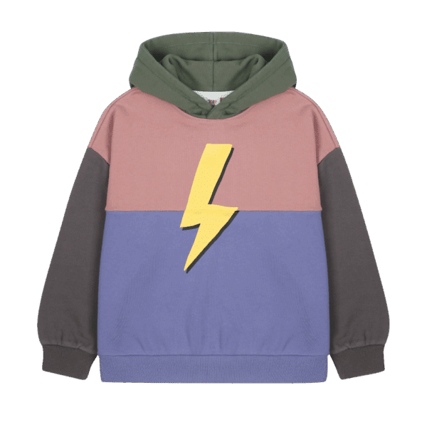 Jelly Mallow Jelly Mallow Lightning Hoodie  Multi Brown 8800318930707 Mellow AW25 Kleding & Accessoires Sweaters & Truien  Wijs west