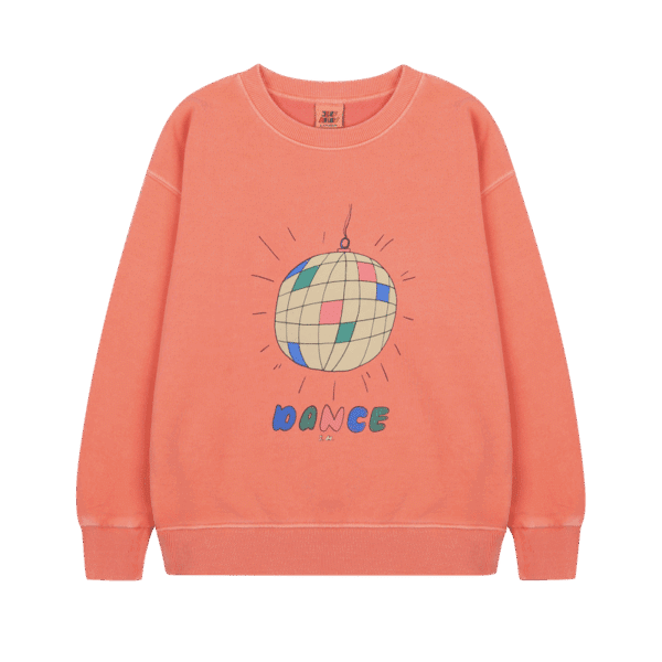 Jelly Mallow Jelly Mallow Disco Ball Pigment Sweatshirt Peach Pink 8800318931346 Mellow AW25 Kleding & Accessoires Sweaters & Truien  Wijs west