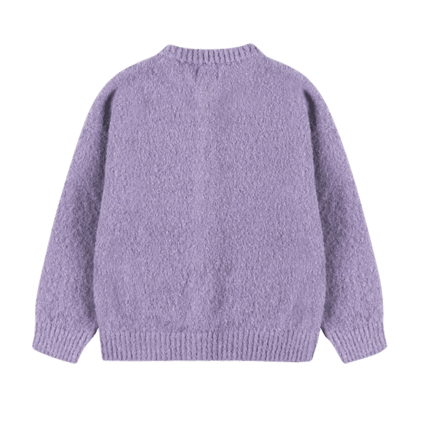 Jelly Mallow Jelly Mallow Lucky Clover Cardigan Purple 8800286537564 Mellow AW25 Kleding & Accessoires Sweaters & Truien  Wijs west