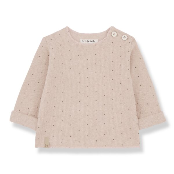 1+ in the Family 1+ In The Family Jutta Nude L.Sleeve T-Shirt 8448252010040 Family AW25 Kleding & Accessoires Baby Bovenstukjes Wijs west