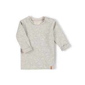 Nixnut Nixnut Stamp Longsleeve Grey 8720963640601 Nixnut AW25 Kleding & Accessoires Baby Bovenstukjes Wijs west