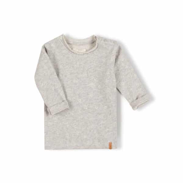 Nixnut Nixnut Stamp Longsleeve Grey 8720963640601 Nixnut AW25 Kleding & Accessoires Baby Bovenstukjes Wijs west
