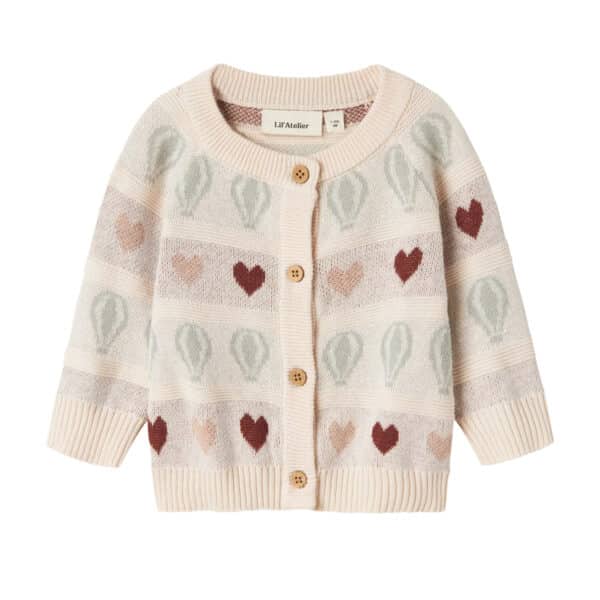 Lil' Atelier Knit Cardigan Pastel Parchment