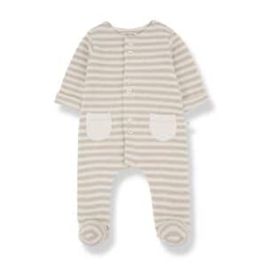1+ in the Family 1+ In The Family Milo Beige Jumpsuit W/Feet 8448252007491 Family AW25 Kleding & Accessoires Baby Pakjes Wijs west
