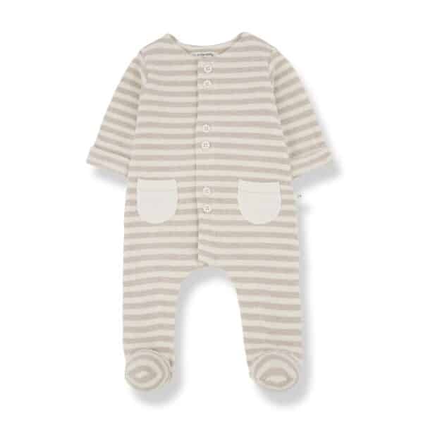 1+ in the Family 1+ In The Family Milo Beige Jumpsuit W/Feet 8448252007491 Family AW25 Kleding & Accessoires Baby Pakjes Wijs west