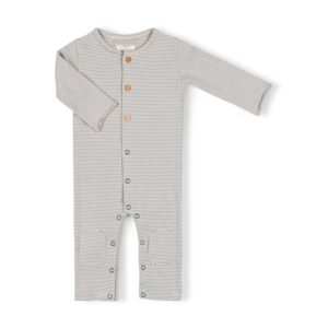 Nixnut Nixnut Butt Onesie Storm Stripe 8720963641240 Nixnut AW25 Kleding & Accessoires Baby Rompers Wijs west