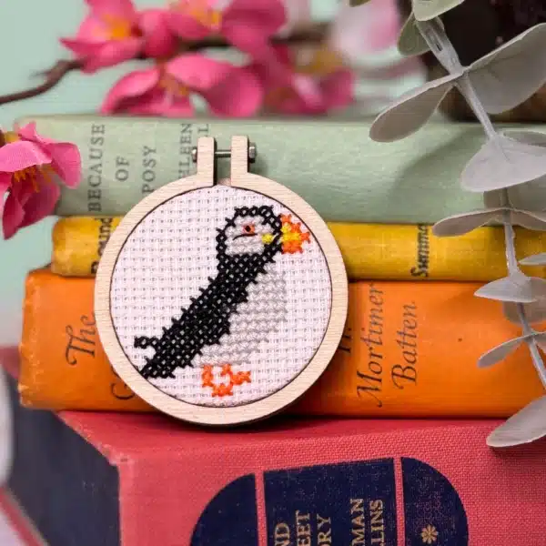 Mini Lucifersdoosje Borduur Kit - I Puffin Love North Berwick!