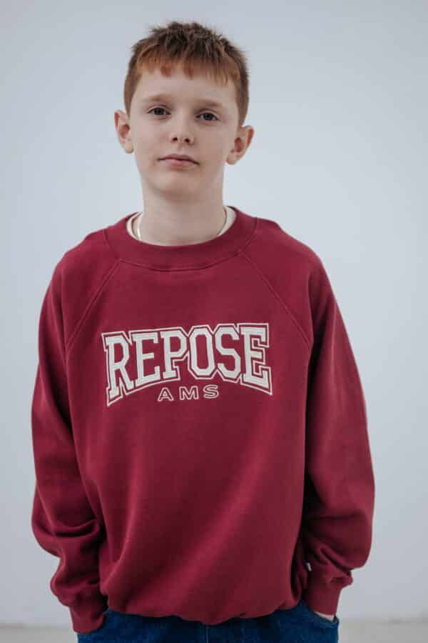 Repose Ams 13. Raglan Sweater Royal Burgundy - Afbeelding 3