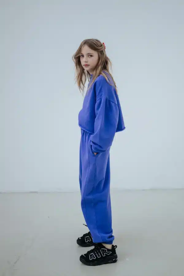 Repose Ams 17. Crop Heart Sweater Royal Bloom