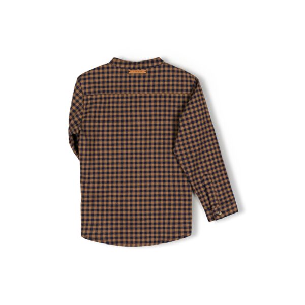 Nixnut Nixnut Mao Blouse Navy Checkered 8720963646405 Nixnut AW25 Kleding & Accessoires Shirts  Wijs west